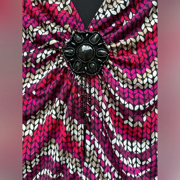 *FINAL PRICE* Notations Magenta And Black Swirl Top - Picture 2 of 7